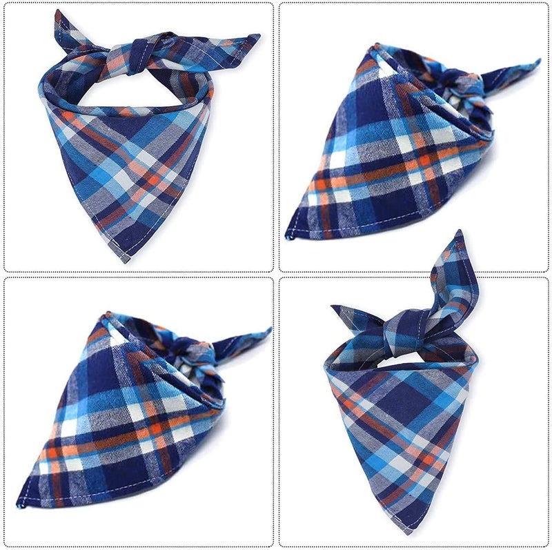 VIPITH 8 Pack Triangle Dog Bandanas, Reversible Plaid Painting Bibs Scarf, Washable Christmas Dog Bandanas Boy Girl Apparel & Accessories Kerchief Set - Image 4